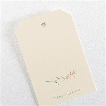 Etiquette mariage élégance champêtre - Dos de l'étiquette