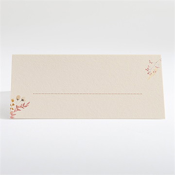 Marque-place mariage élégance champêtre - Dos du marque-place