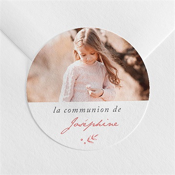 Sticker communion cuivré végétal