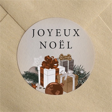 Stickers noël pile de cadeaux