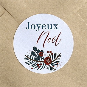 Stickers noël nature en fête