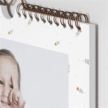 Calendrier petites fleurs - Zoom sur spirale