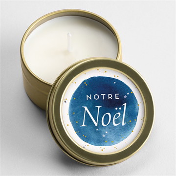Bougie noël ciel étoilé
