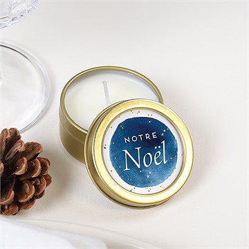 Bougie noël ciel étoilé - Mise en situation
