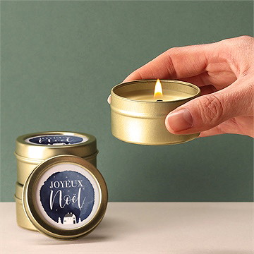 Bougie noël décoration de noël - Bougie allumée