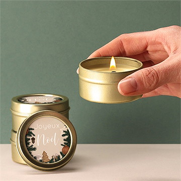 Bougie noël noël vintage - Bougie allumée