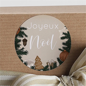 Stickers noël noël vintage - Mise en situation