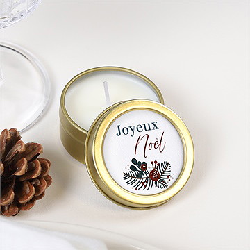 Bougie noël nature en fête - Mise en situation