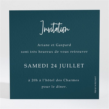 Carton d'invitation mariage belle idylle