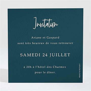 Carton d'invitation mariage belle idylle