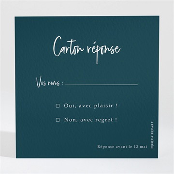 Carton réponse mariage belle idylle