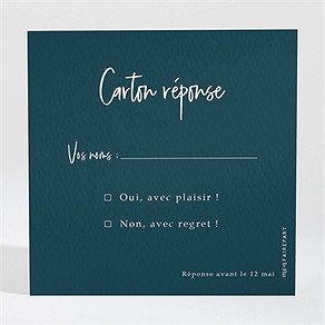 Carton réponse mariage belle idylle