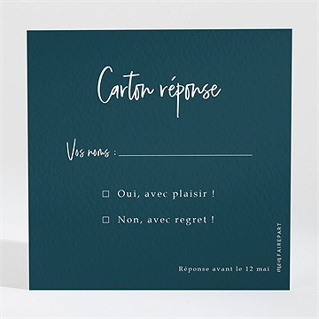 Carton réponse mariage belle idylle