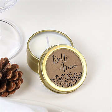 Bougie noël kraft festif - Mise en situation