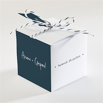 Boîte de dragées mariage belle idylle - Dos de la boîte