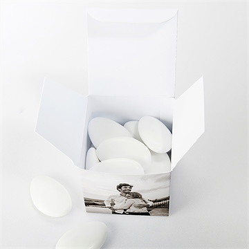 Boîte de dragées mariage belle idylle - Intérieur de la boîte