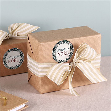 Stickers noël couronne joyeux noël - Mise en situation