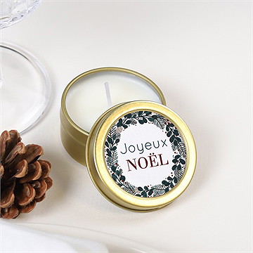 Bougie noël couronne joyeux noël - Mise en situation