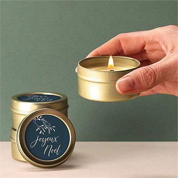 Bougie noël douceur hivernale - Bougie allumée