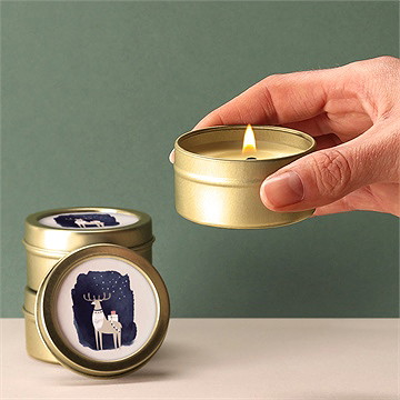 Bougie noël winter spirit - Bougie allumée