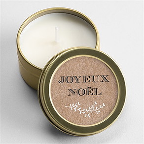 Bougie noël au coin du feu
