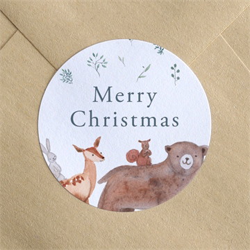 Stickers noël petits animaux d'hiver