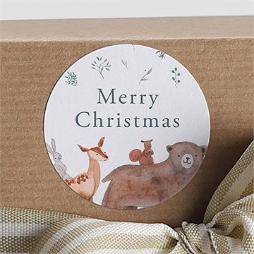 Stickers noël petits animaux d'hiver - Mise en situation