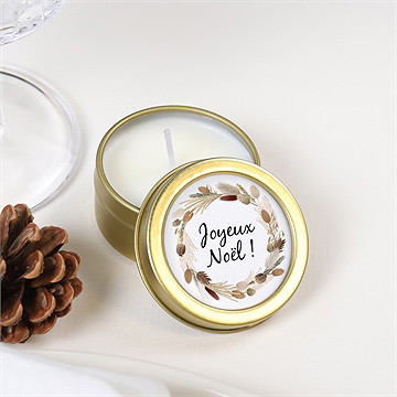 Bougie noël brins de noël - Mise en situation