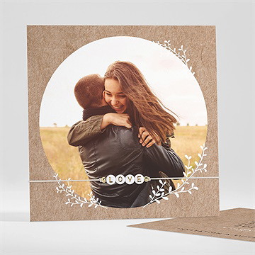 Save the Date mariage kraft en folie bracelet