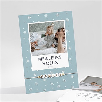 Carte de voeux flocon de neige