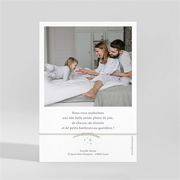 Carte de voeux flocon de neige - Dos de la carte