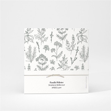 Carte de voeux belle année bracelet - Dos de la carte