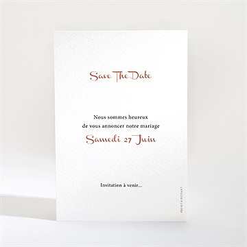 Save the Date mariage fleurs d'automne - Dos de la carte