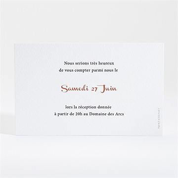 Carton d'invitation mariage fleurs d'automne - Dos du carton