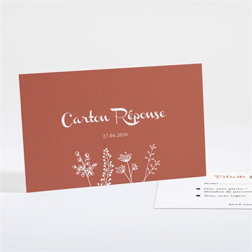 Carton réponse mariage fleurs d'automne