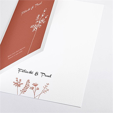 Livret de messe mariage fleurs d'automne - Détail du livret