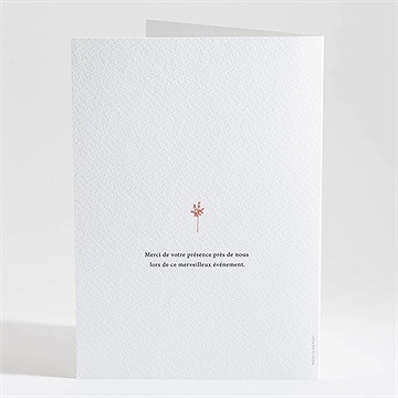 Livret de messe mariage fleurs d'automne - Dos du livret