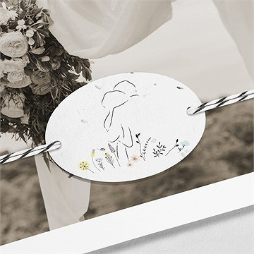 Remerciement mariage belle idylle - Détail du remerciement