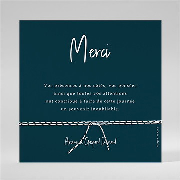 Remerciement mariage belle idylle - Dos du remerciement