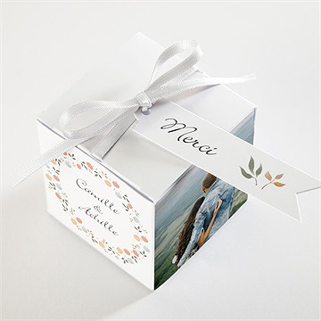 Boîte de dragées mariage let's dream ! - Dessus de la boîte