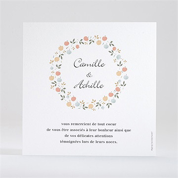 Remerciement mariage let's dream ! - Dos du remerciement