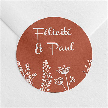 Sticker mariage fleurs d'automne