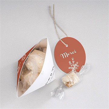 Boîte surprise mariage fleurs d'automne - Intérieur de la boîte