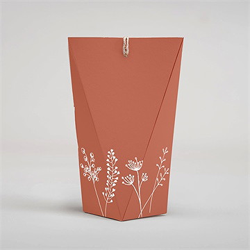 Boîte surprise mariage fleurs d'automne - Dos de la boîte