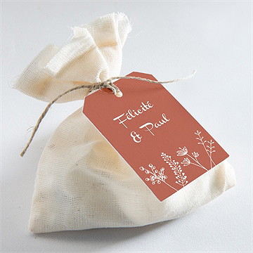 Etiquette mariage fleurs d'automne - Mise en situation