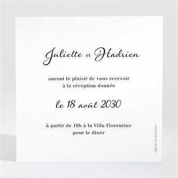 Carton d'invitation mariage notre sweet love - Dos du carton