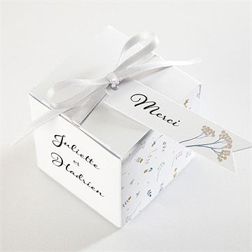 Boîte de dragées mariage notre sweet love - Dessus de la boîte