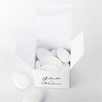 Boîte de dragées mariage notre sweet love - Intérieur de la boîte