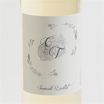 Etiquette de bouteille mariage tourbillon sentimental