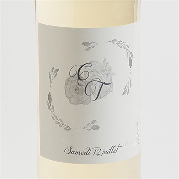 Etiquette de bouteille mariage tourbillon sentimental